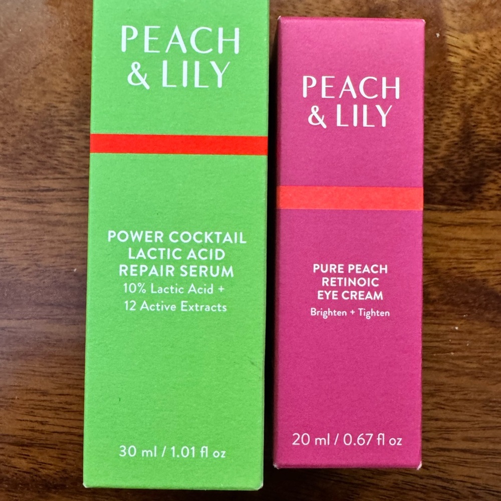 Repair Serum and Eye Cream Set - Green and Pink